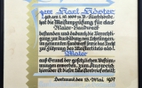 Meisterbrief Karl Köster